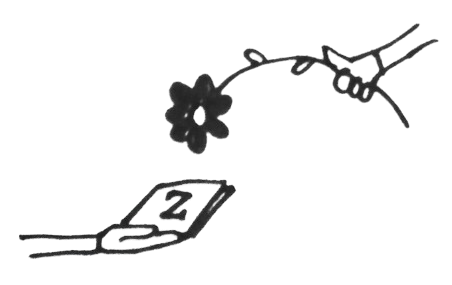 foto: Křest nové znakoknihy - květina a ruka držící knihu